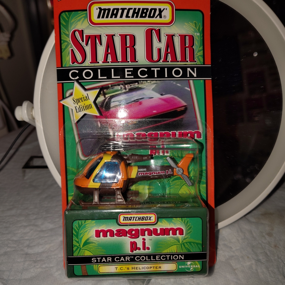 Match Star Car Collection Magnum P.I. Orange and Green Helicopter